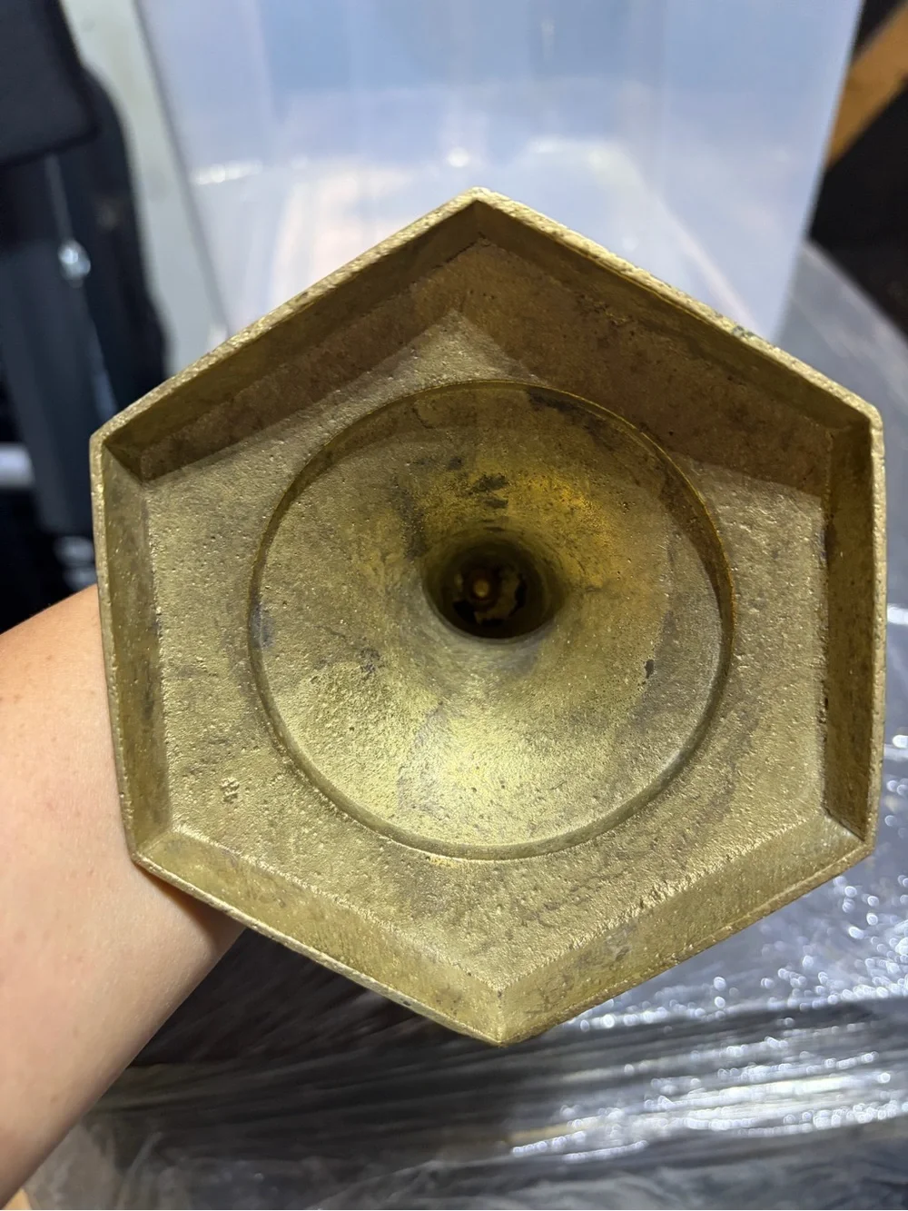 Brass Candlestick Holder - Gold Finish